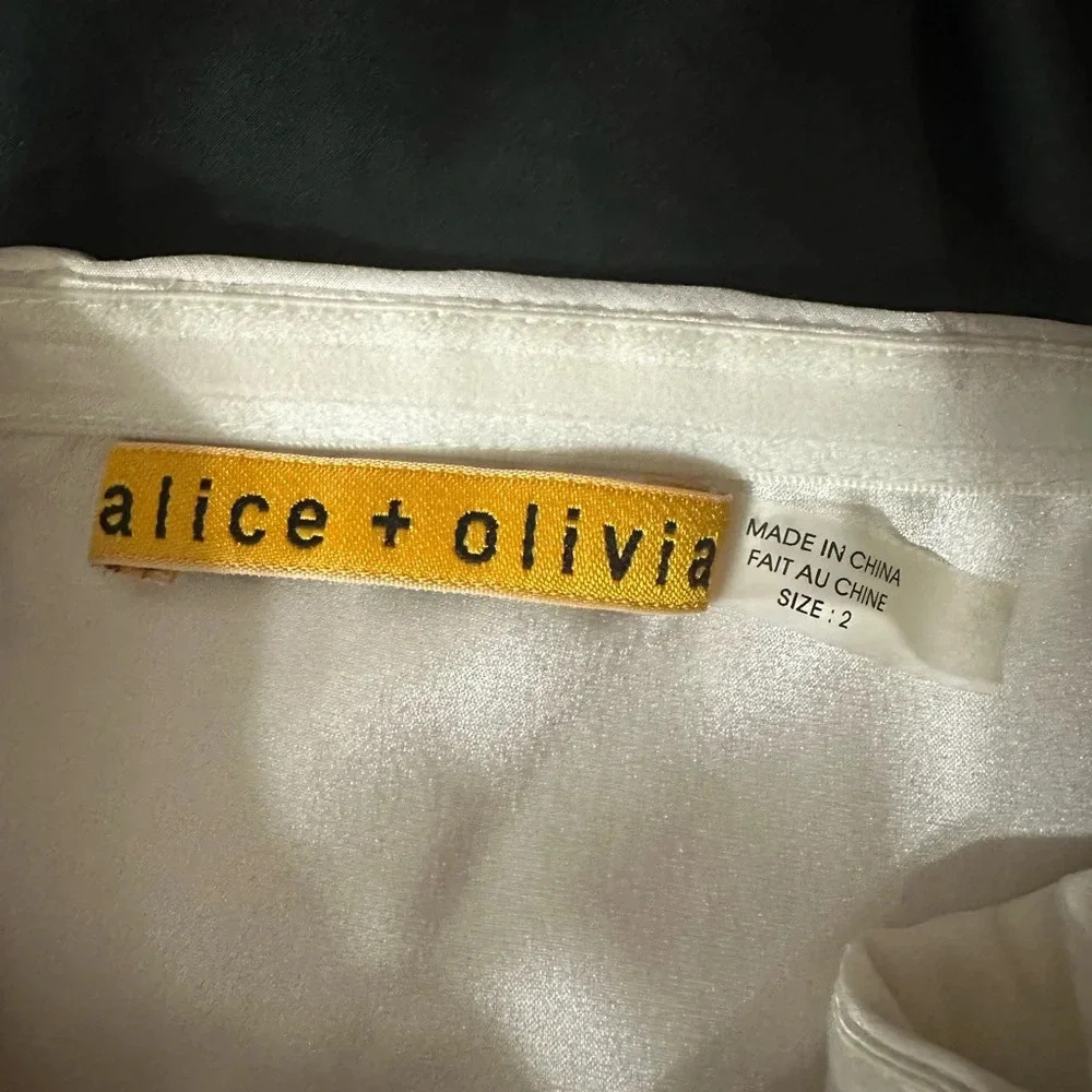 Alice + Olivia white black bubble Dress size 2 - Picture 9 of 11